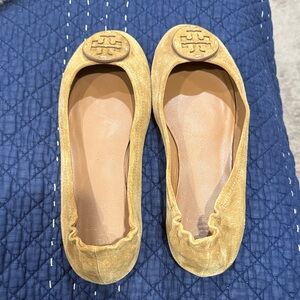 Tory Burch Minnie Suede Leather Travel Ballet Flat